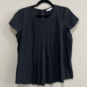 Eliot Short Sleeve Black Top Size Large